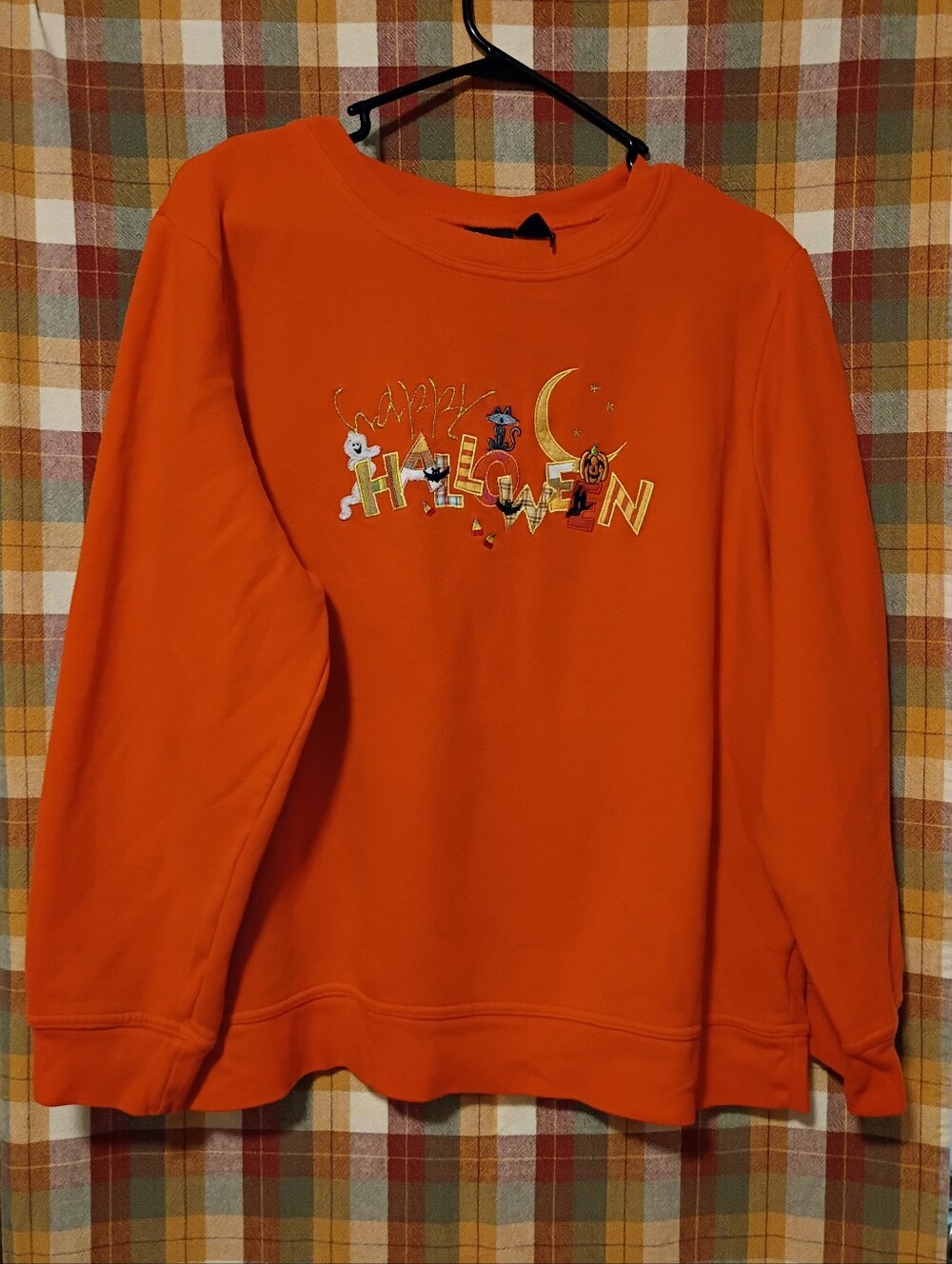 Vintage Holiday Editions Orange Halloween Sweatshirt XL